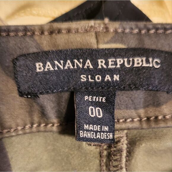 NWT Banana Republic "Sloan" Camo Jeans Ankle Length Pants sz.00P fits sz 0 also - Picture 7 of 7